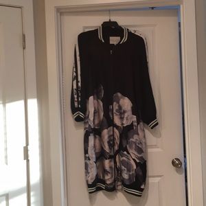 Long bomber duster jacket dress